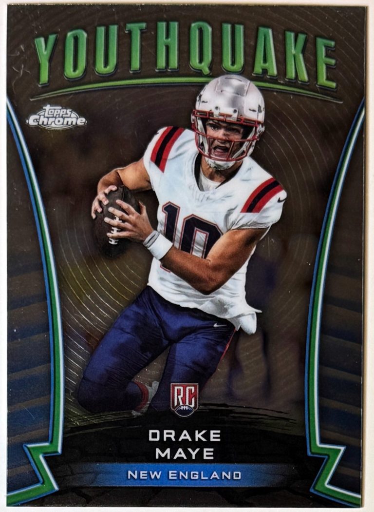 Drake Maye 2024 Topps Chrome Youthquake Rookie RC Card #Y-2 (Patriots)