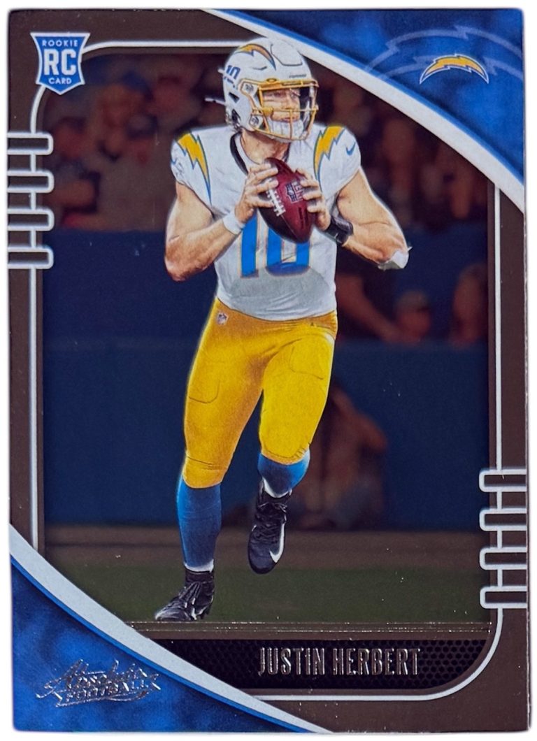 Justin Herbert 2020 Panini Absolute Rookie Card (RC) #167 (Los Angeles Chargers)
