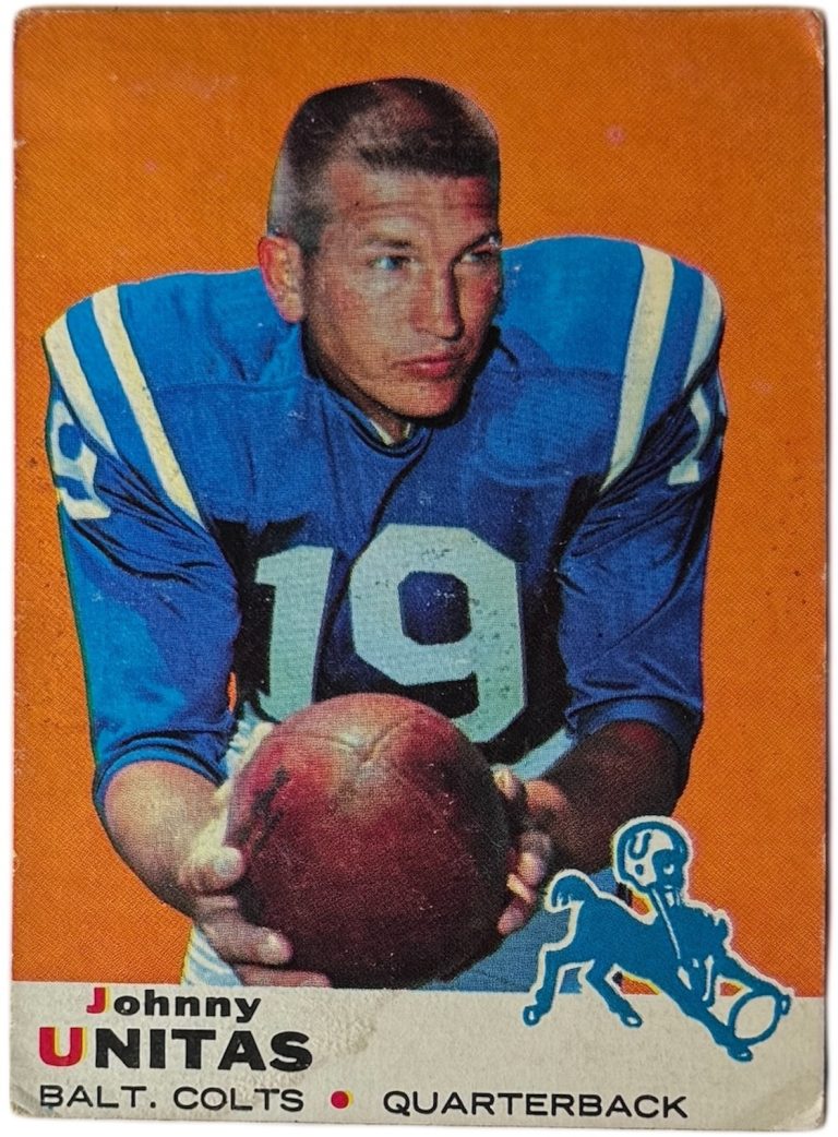 Johnny Unitas 1969 Topps NFL Football Card #25 (Baltimore Colts/HOF)