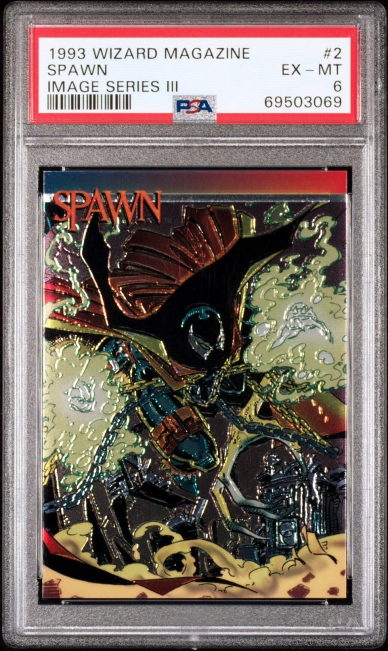 1993 Wizard Magazine Spawn Image Series III Chromium Card #2- PSA Graded 6 EX-MT