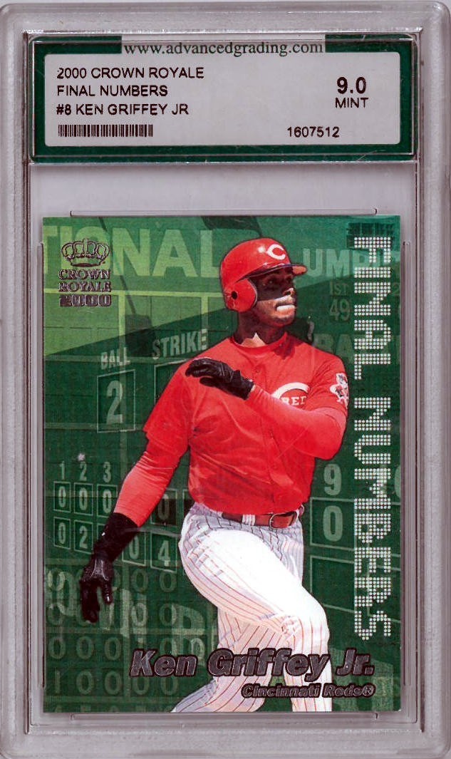 Ken Griffey Jr 2000 Pacific Crown Royale Final Numbers Card #8-Adv Graded 9 Mint