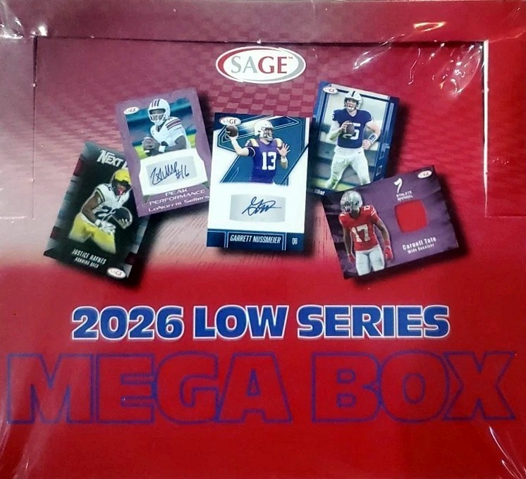 2026 Sage Low Series Football Mega Box- 4 Autographs/1 Player Swatch- New/Sealed