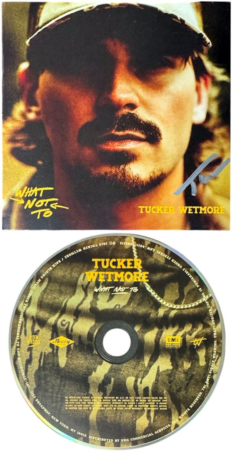 Tucker Wetmore Signed 2025 What Not To Album Cover Booklet w/ CD & Case – COA