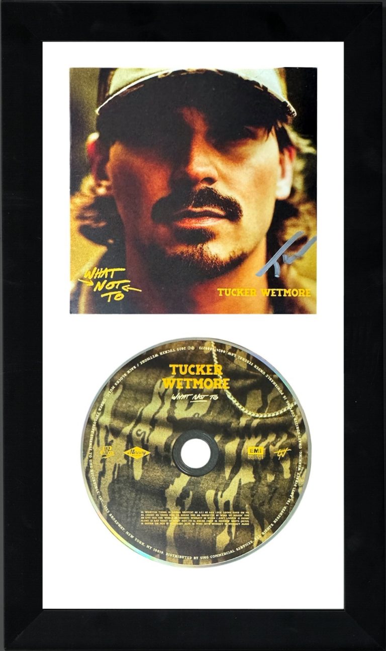 Tucker Wetmore Signed 2025 What Not To Album Cover Booklet w/ CD Framed – COA