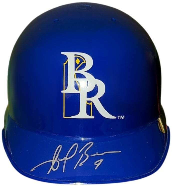 Angel Berroa signed Wilmington Blue Rocks Mini Batting Helmet- Just Memorabilia