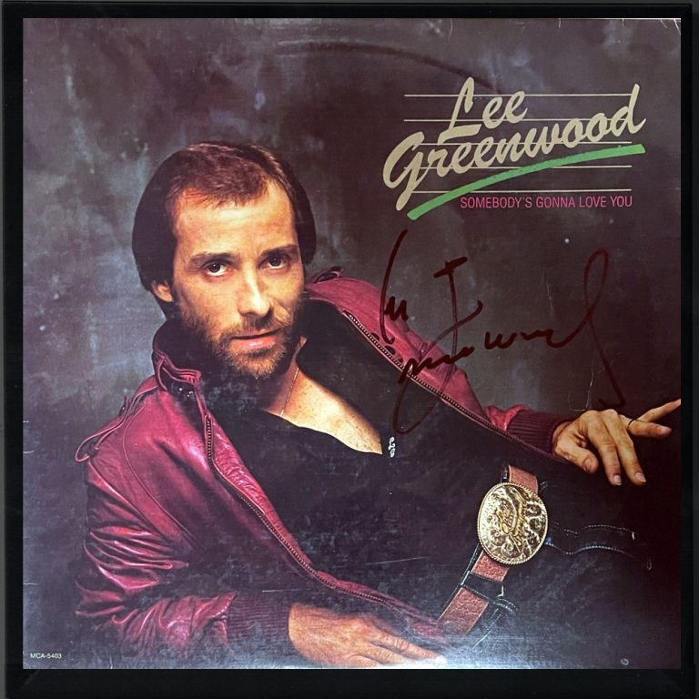 Lee Greenwood signed 1983 Somebody's Gonna Love You Album Cover/LP/Framed - JSA