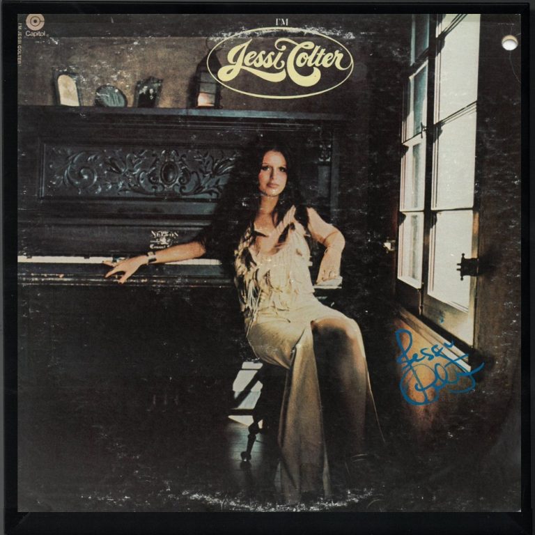 Jessi Colter signed 1975 Jessi Colter Album Cover/LP/Vinyl/Record Framed - JSA