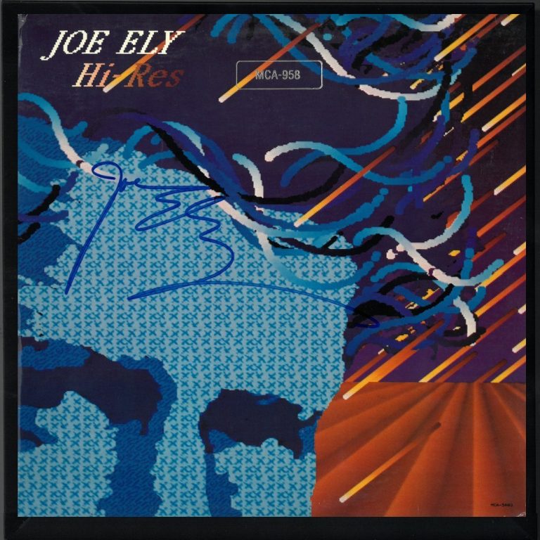 Joe Ely signed 1984 Hi-Res Album Cover/LP/Vinyl Record Framed- JSA