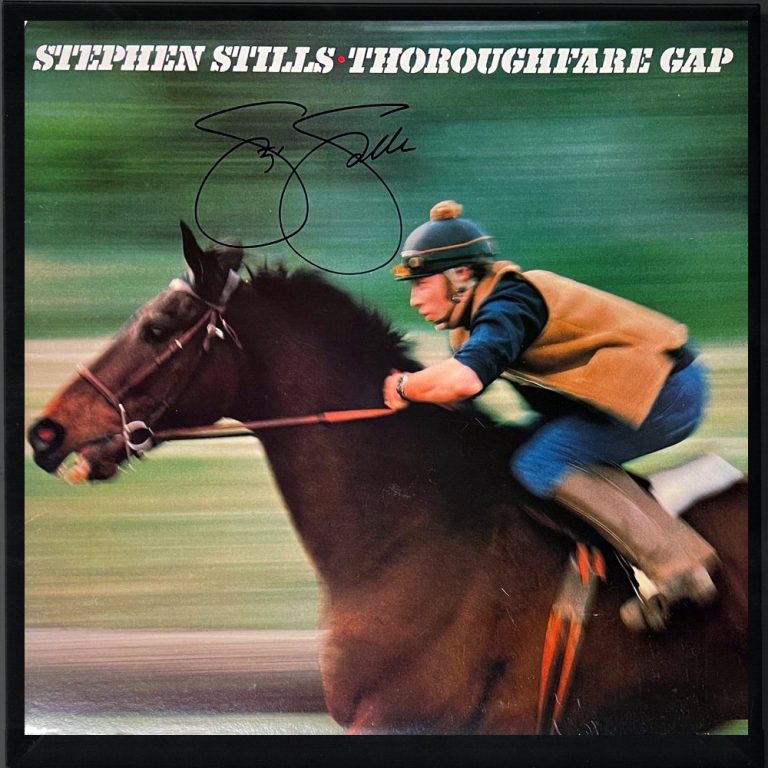 Stephen Stills signed 1978 Thoroughfare Gap Album Cover/LP/Vinyl Framed - JSA