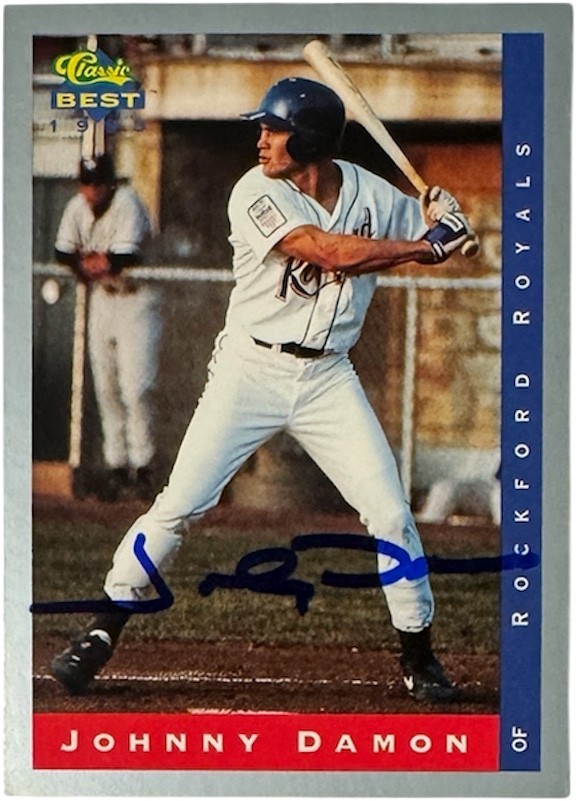 Johnny Damon signed 1993 Classic Best Minor League Rookie On Card Auto #182-COA