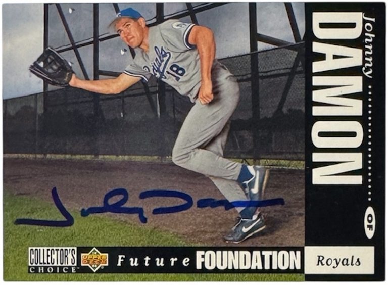 Johnny Damon signed 1994 Upper Deck Collector's Choice Rookie Card (RC) #642-COA