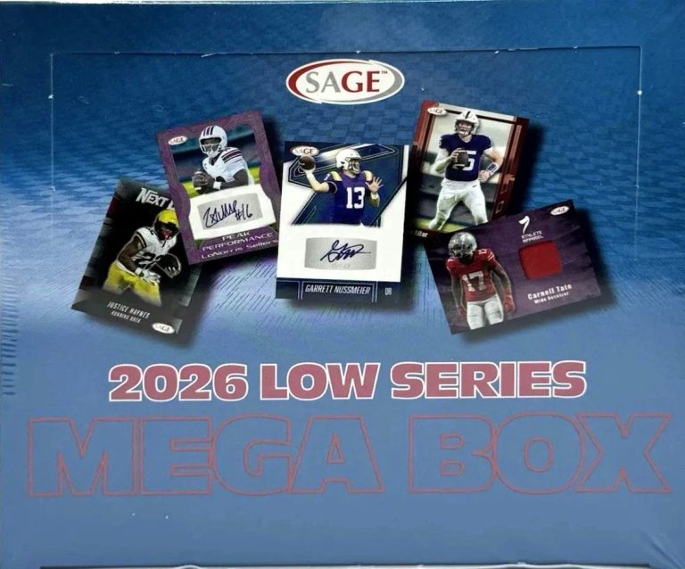 2026 Sage Low Series Football Mega Box- 4 Autographs/1 Player Swatch- New/Sealed
