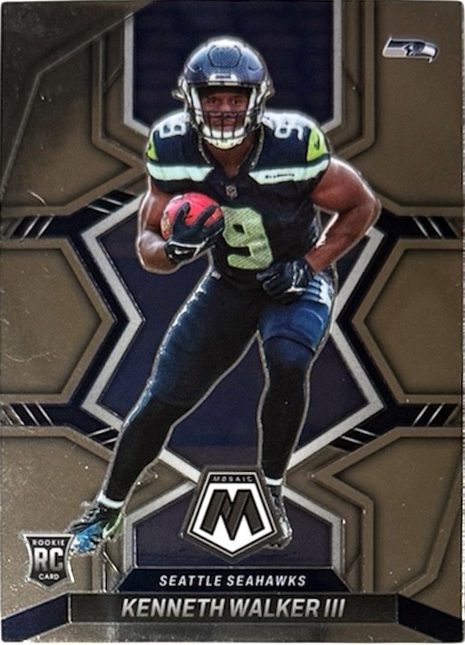 Kenneth Walker III 2022 Panini Mosaic Rookie Card (RC) #308 (Seahawks/SB LX MVP)