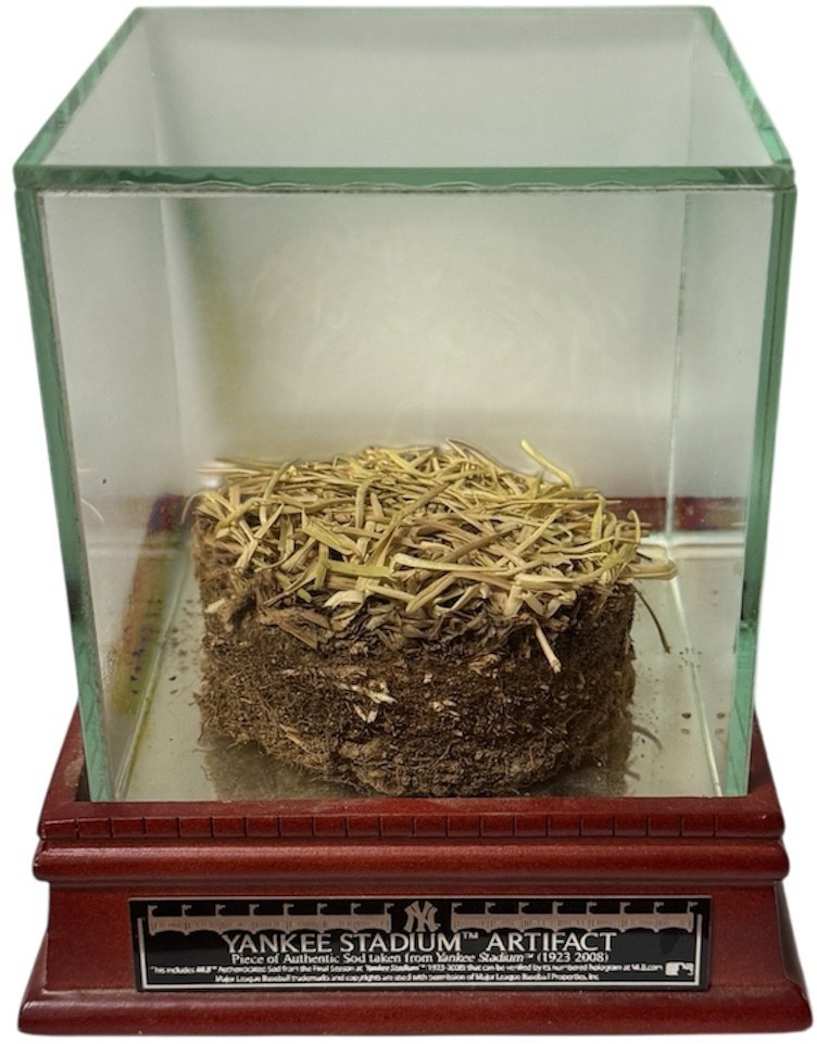 1923-2008 Old Yankee Stadium Used Grass/Sod w/ Display Case  - Steiner Sports