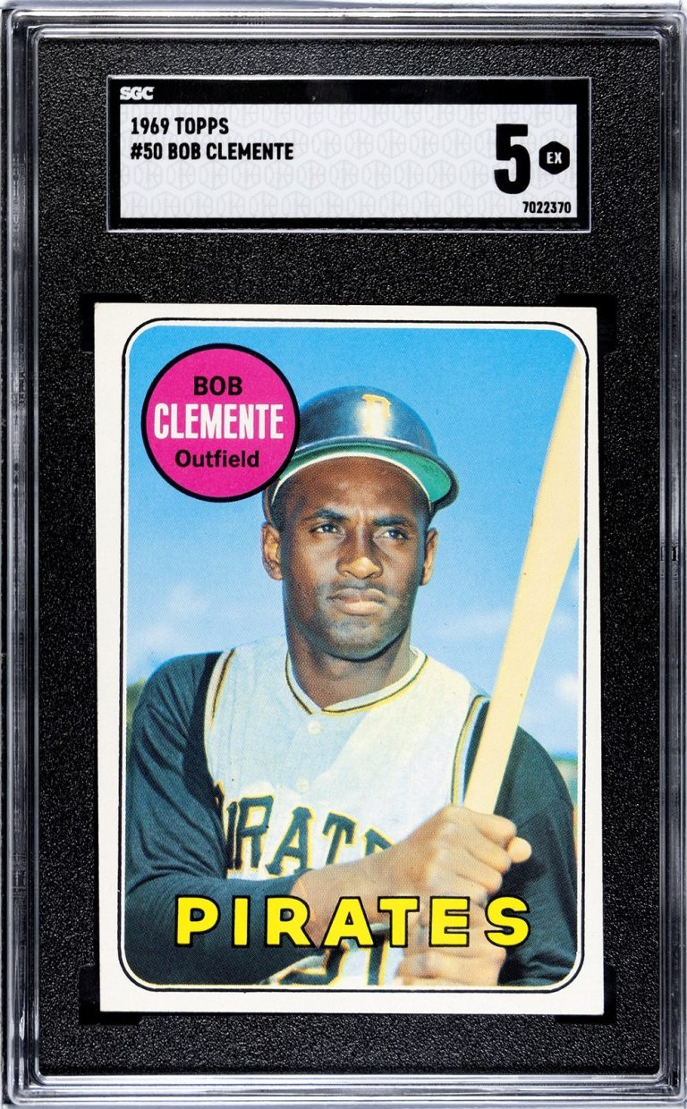 Roberto/Bob Clemente 1969 Topps Card #50- SGC Graded 5 EX  Pittsburgh PiratesHOF
