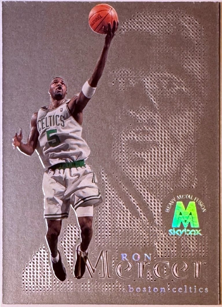 Ron Mercer 1998-99 Skybox Molten Heavy Metal Fusion RARE Sample Card (Celtics)
