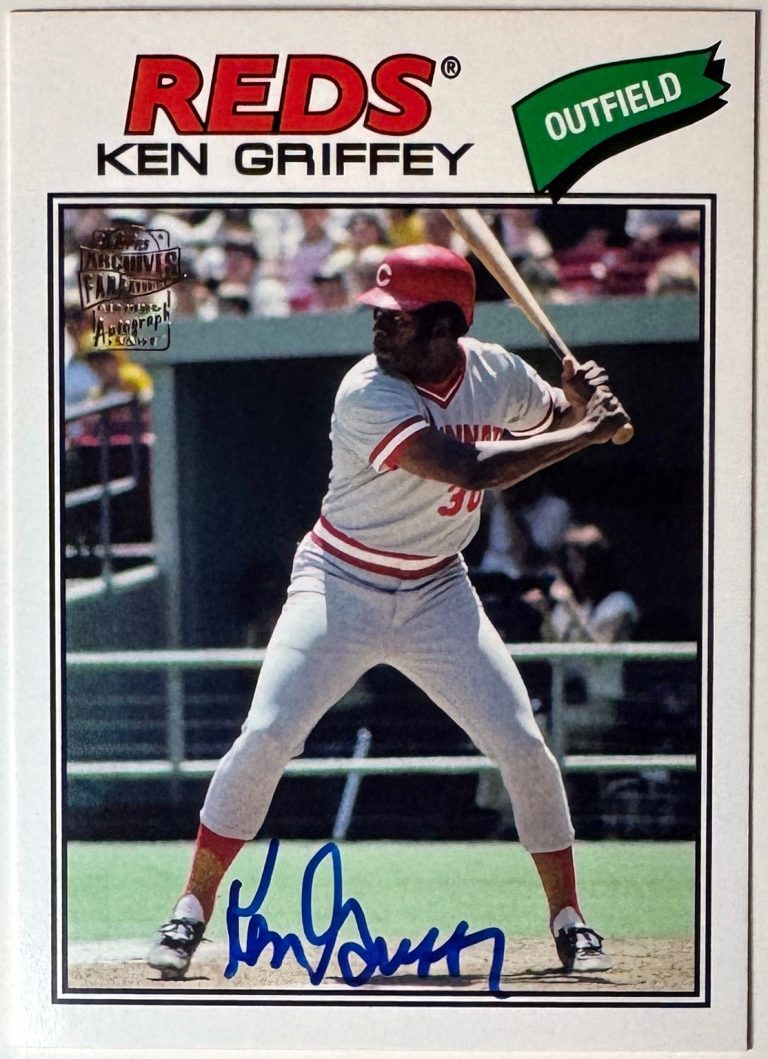 Ken Griffey Sr signed 2012 Topps Archives Fan Favorites On Card Auto #FFA-KG