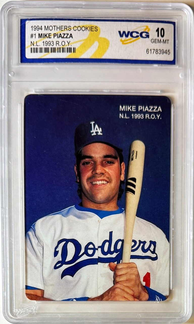 Mike Piazza 1994 Mothers Cookies ROY Card #1- WCG Graded 10 Gem Mint