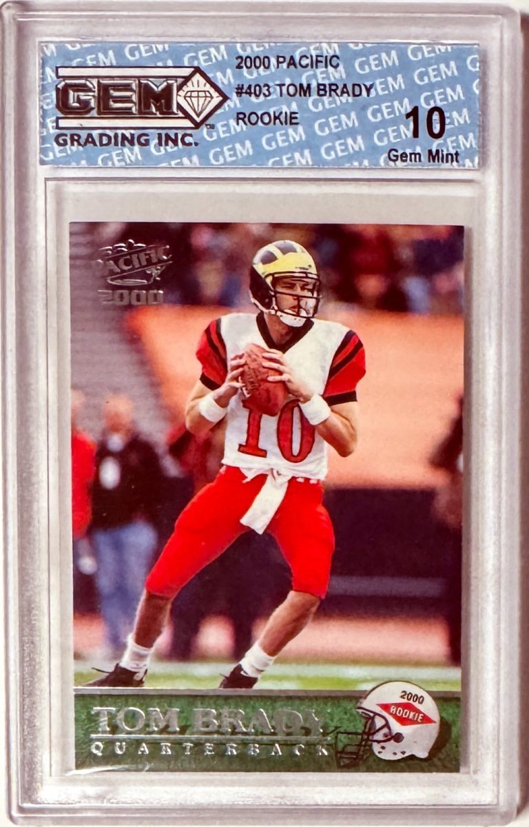 Tom Brady 2000 Pacific RC Card  #403- Gem Graded 10 Gem Mint (Michigan/Patriots)