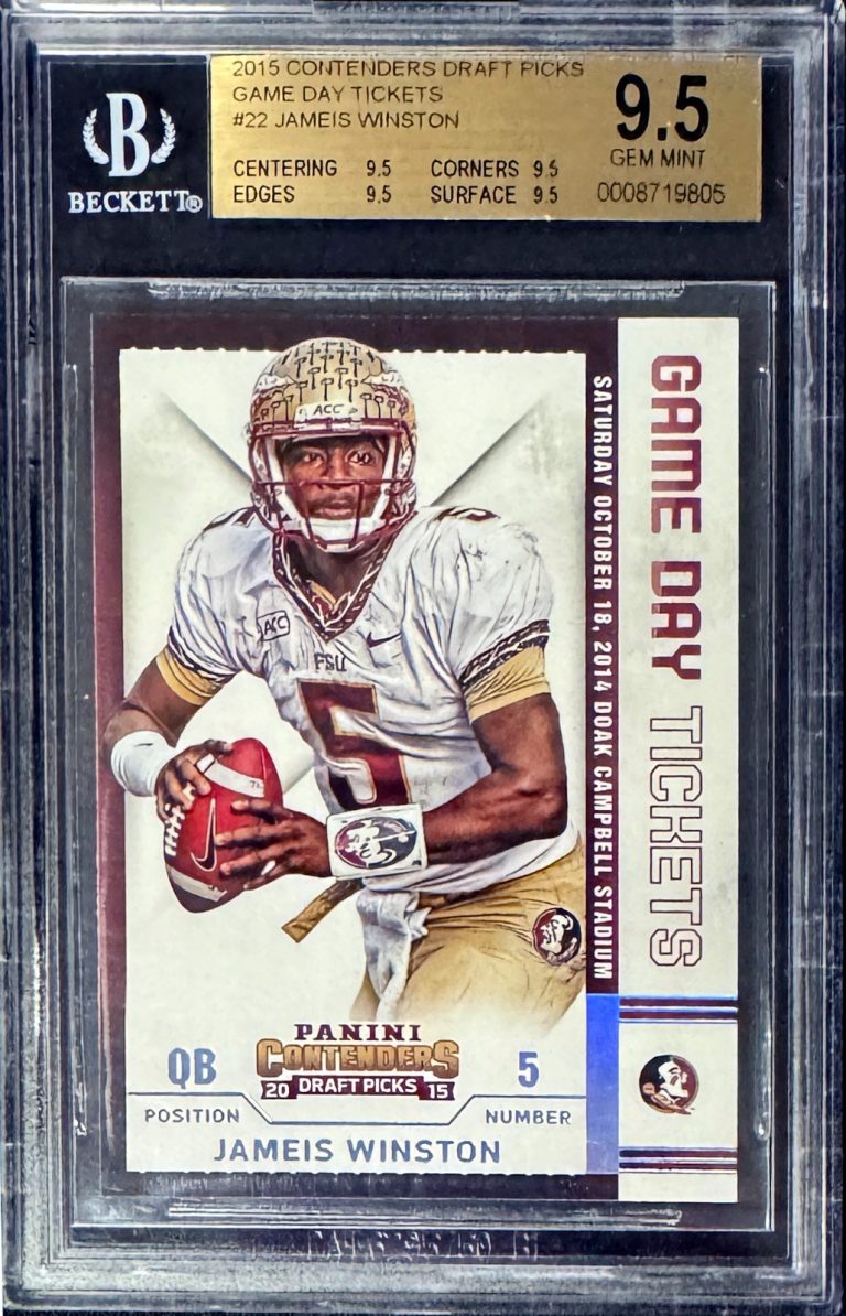 Jameis Winston 2015 Panini Contenders DP Game Day Tickets RC Card-BGS Graded 9.5