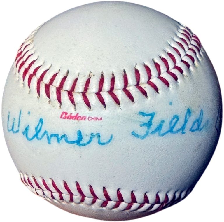 Wilmer Fields signed Baden Negro League Logo Baseball bleed- COA Homestead Grays