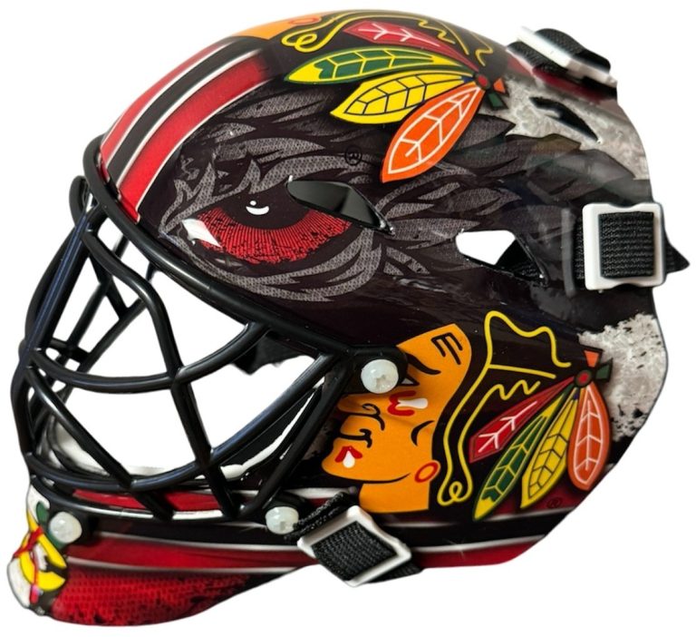 Chicago Blackhawks NHL Franklin Sports Replica Mini Goalie Hockey Mask - NEW