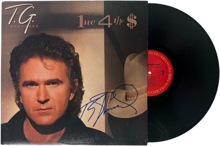 T.G. Sheppard signed 1987 One For The Money Album Cover/LP/Vinyl Record- JSA