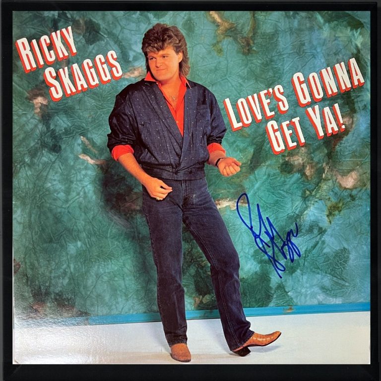 Ricky Skaggs signed 1986 Love s Gonna Get Ya! Album/LP/Vinyl Record Framed- JSA