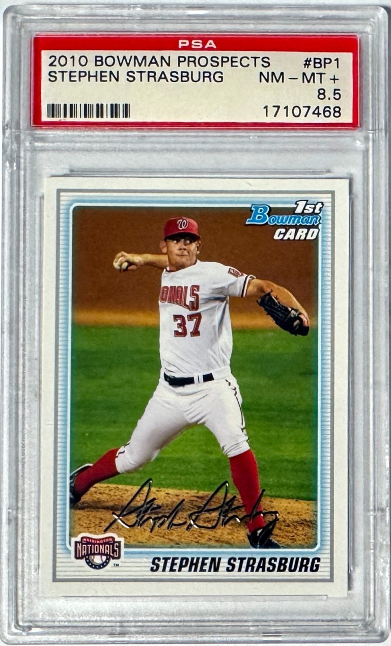 Stephen Strasburg 2010 Bowman Prospects Rookie Card #BP1- PSA Graded 8.5 NM-MT+