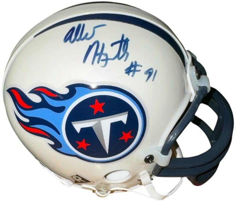 Albert Haynesworth signed Tennessee Titans Riddell Rep TB Mini Helmet #91- COA