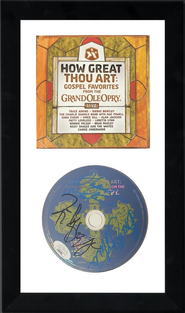 Ricky Skaggs/Sharon & Buck White triple signed 2008 How Great Thou Art CD- JSA