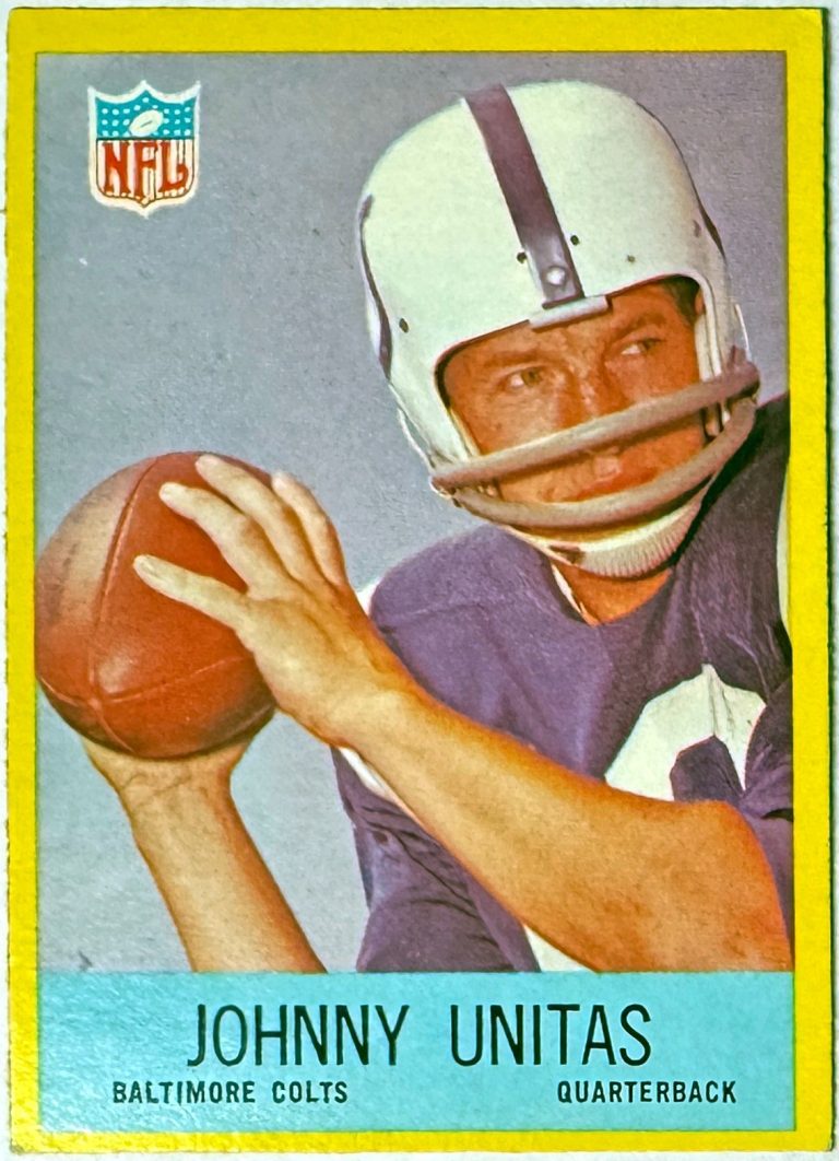 Johnny Unitas 1967 Philadelphia NFL Card # 23 (Baltimore Colts/HOF/Golden Arm)