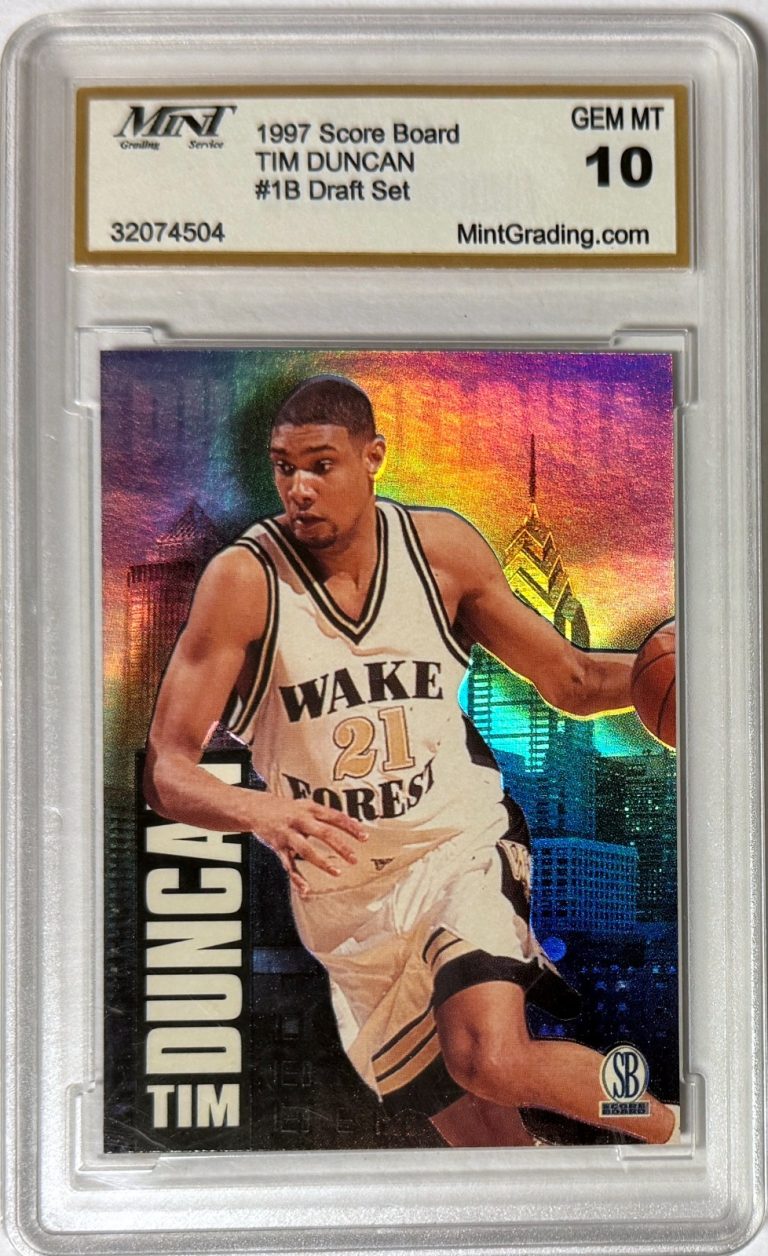 Tim Duncan 1997 Score Board Draft Set Rookie Card #1B- Mint Graded 10 Gem Mint