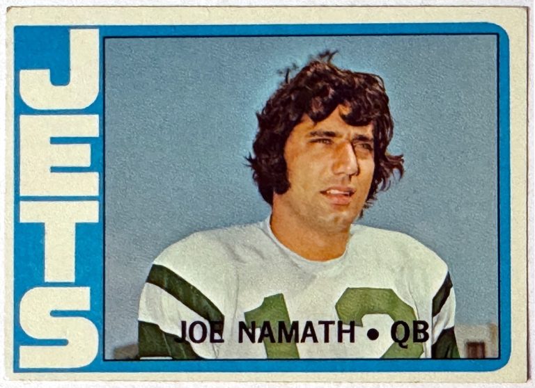 Joe Namath 1972 Topps NFL Football Card #100-  (New York Jets/HOF)