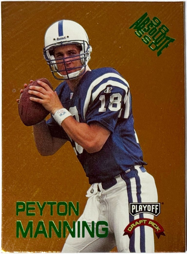 Peyton Manning 1998 Playoff Absolute Draft Picks Bronze Rookie Card #1 (Colts)