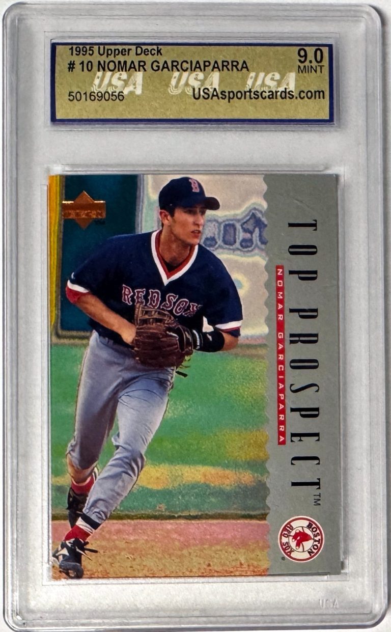 Nomar Garciaparra 1995 Upper Deck Rookie Card #10- USA Graded 9 Mint (Red Sox)