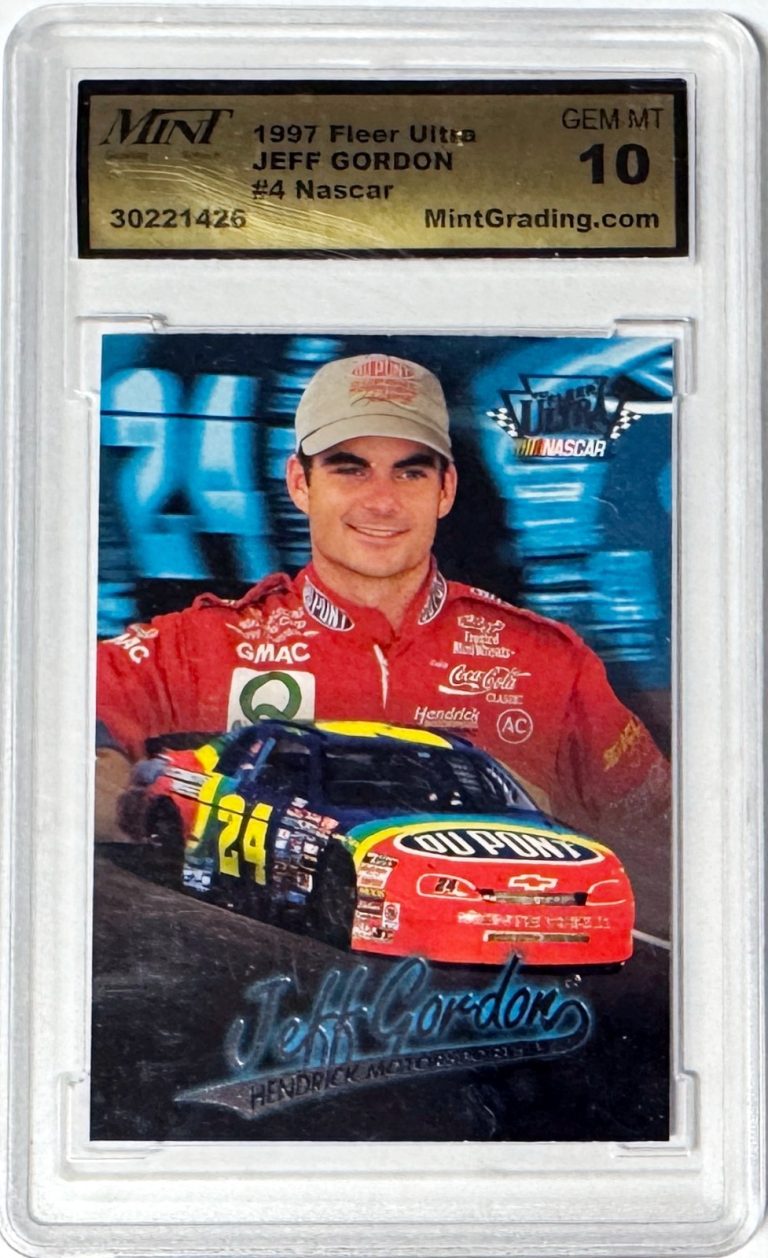 Jeff Gordon 1997 Fleer Ultra Shoney's NASCAR Card #4- Mint Grading 10 Gem Mint