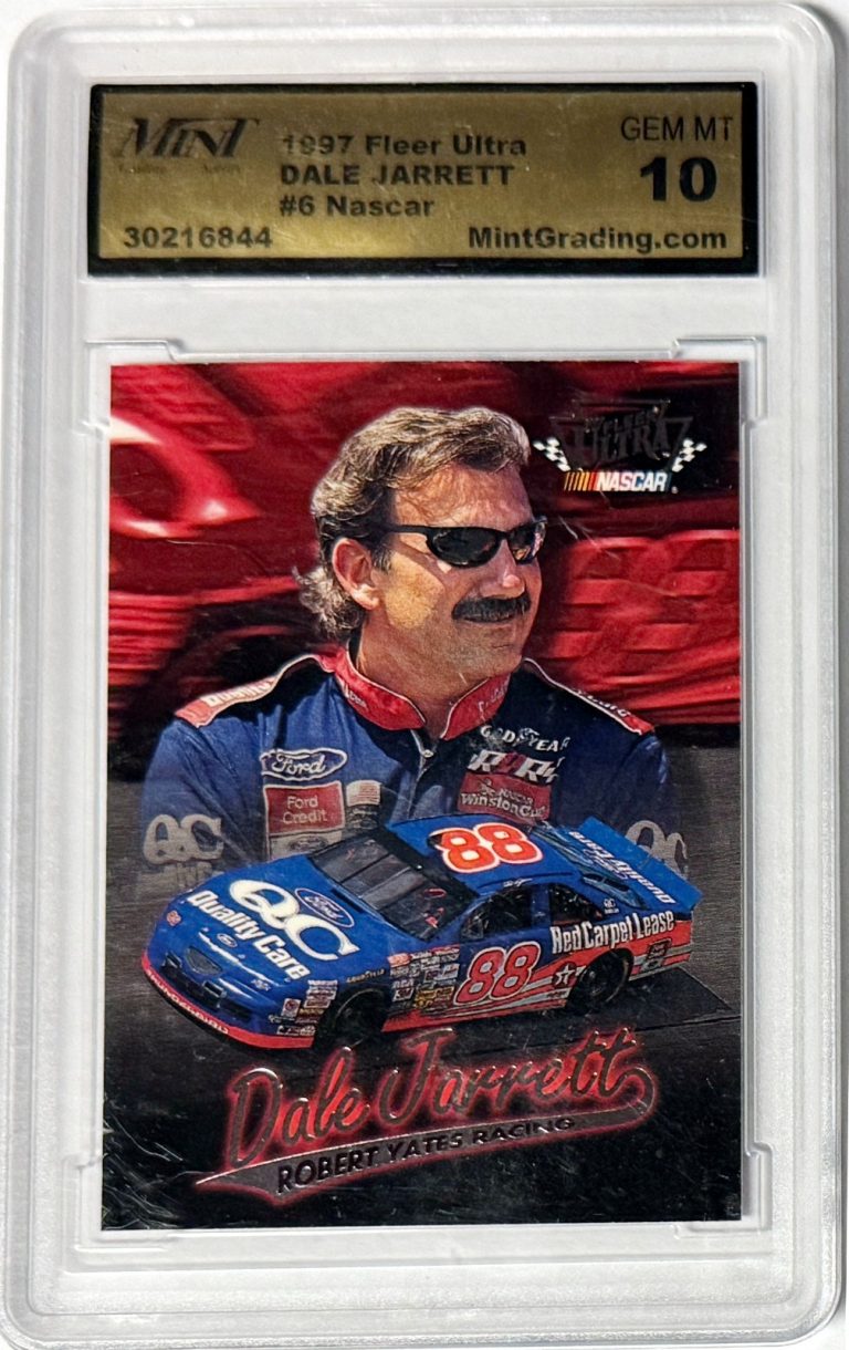 Dale Jarrett 1997 Fleer Ultra Shoney's NASCAR Card #6 - Mint Graded 10 Gem Mint