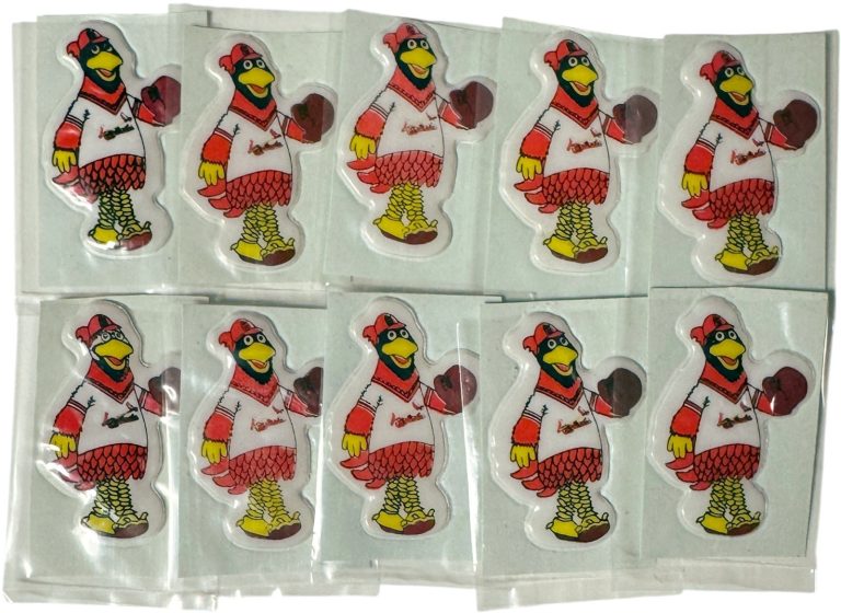Fredbird St. Louis Cardinals Mascot 1980's Puffy Sticker- Lot of 10 -BRAND NEW
