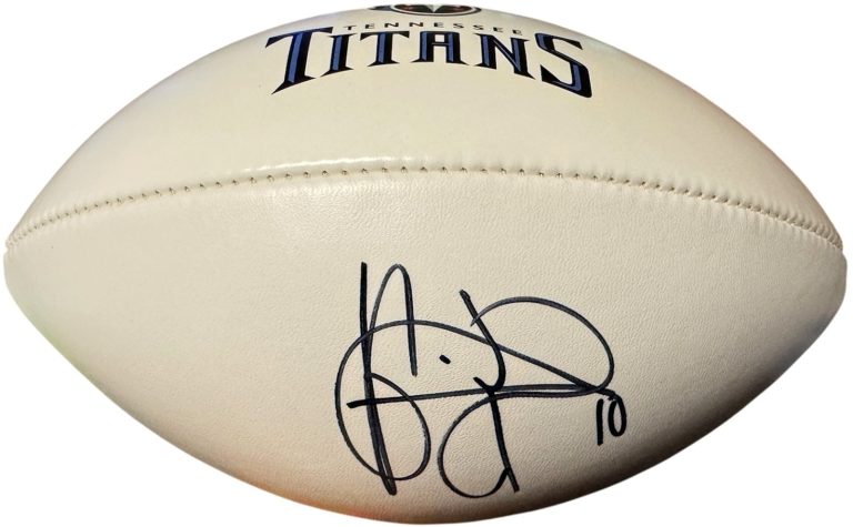 Vince Young signed Wilson NFL The Duke WP Tennessee Titans Logo Football #10-COA