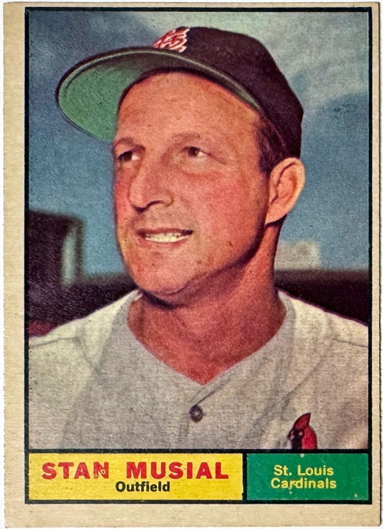 Stan Musial 1961 Topps Card #290 VG-EX (OC) - St. Louis Cardinals/HOF