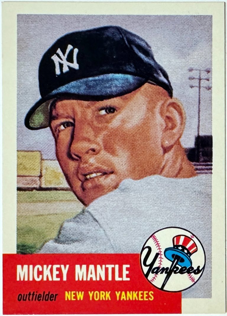 Mickey Mantle 1991 Topps Archives 1953 Reprint Card #82-  (New York Yankees/HOF)