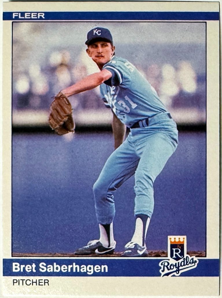 Bret Saberhagen 1984 Fleer Update Rookie Card  (RC) #U-103 (Kansas City Royals)