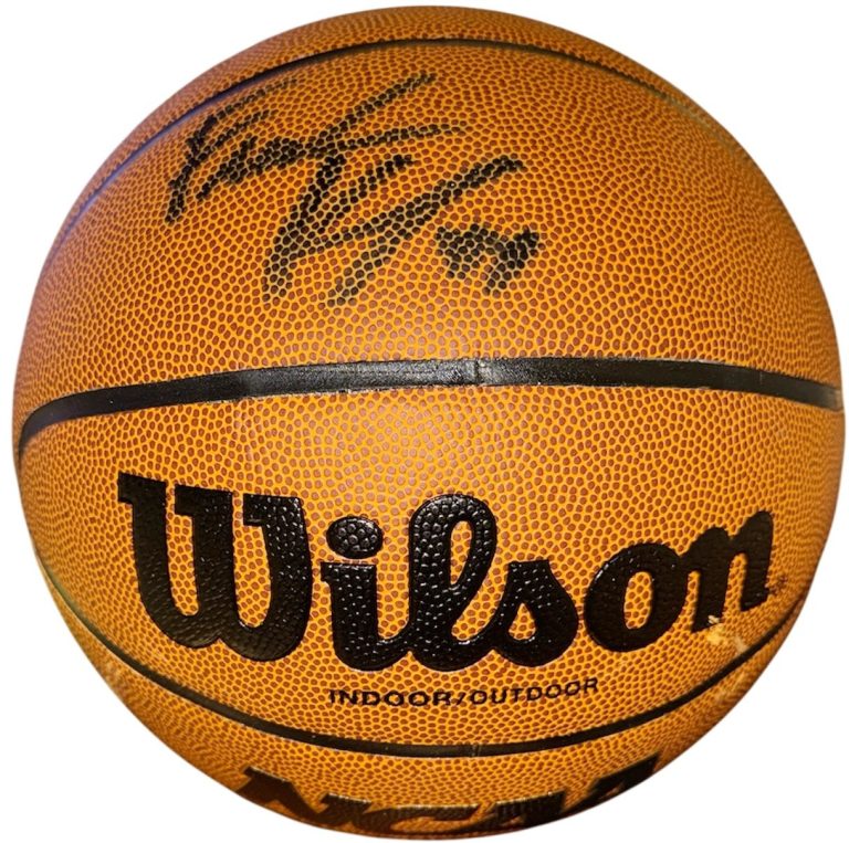Frank Kaminsky signed NCAA Wilson I/O Basketball imperfect (Wisconsin)- SCHWARTZ