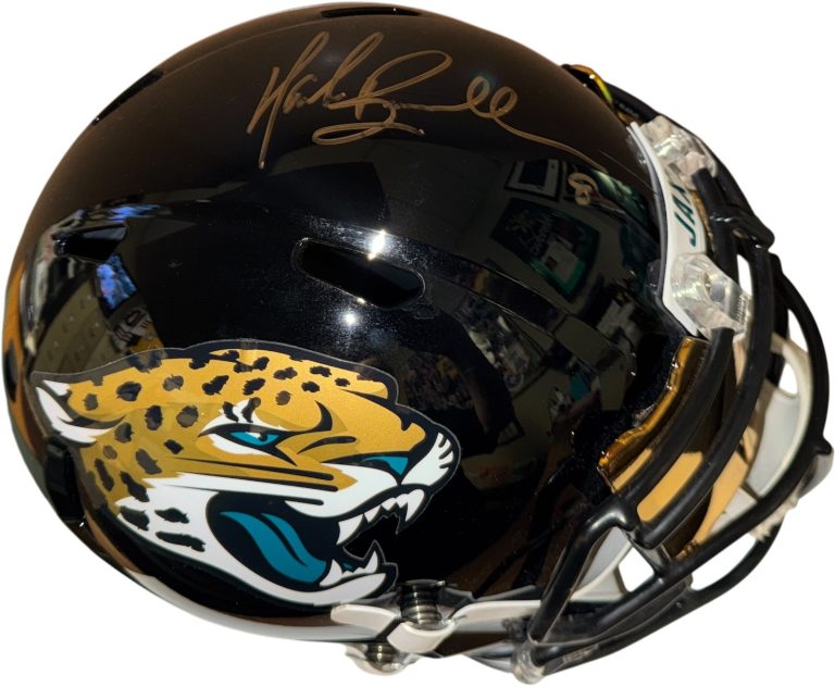 Mark Brunell signed Jacksonville Jaguars Riddell FS Rep Helmet #8 VISOR - Radtke