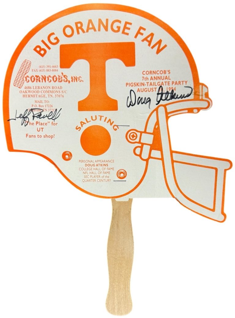 Doug Atkins & Jeff Powell signed 1994 Corncob Tailgate Tennessee Vols Fan- COA