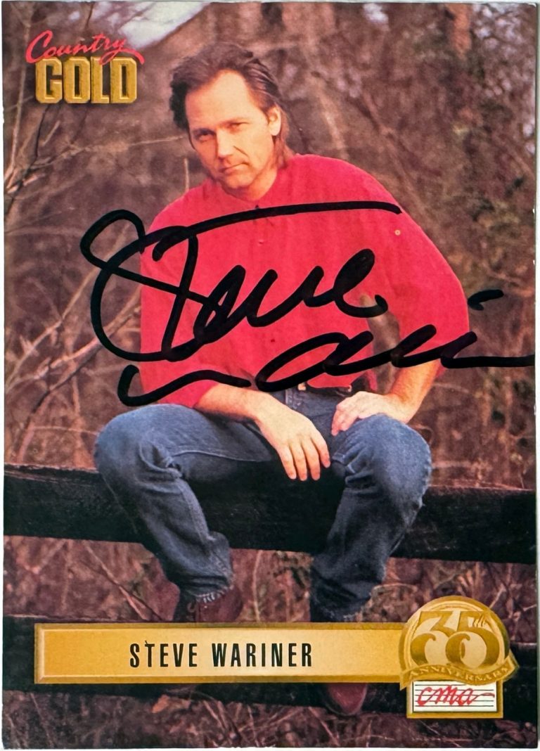 Steve Wariner signed 1993 Sterling Country Gold CMA On Card Auto #60- COA -MUSIC