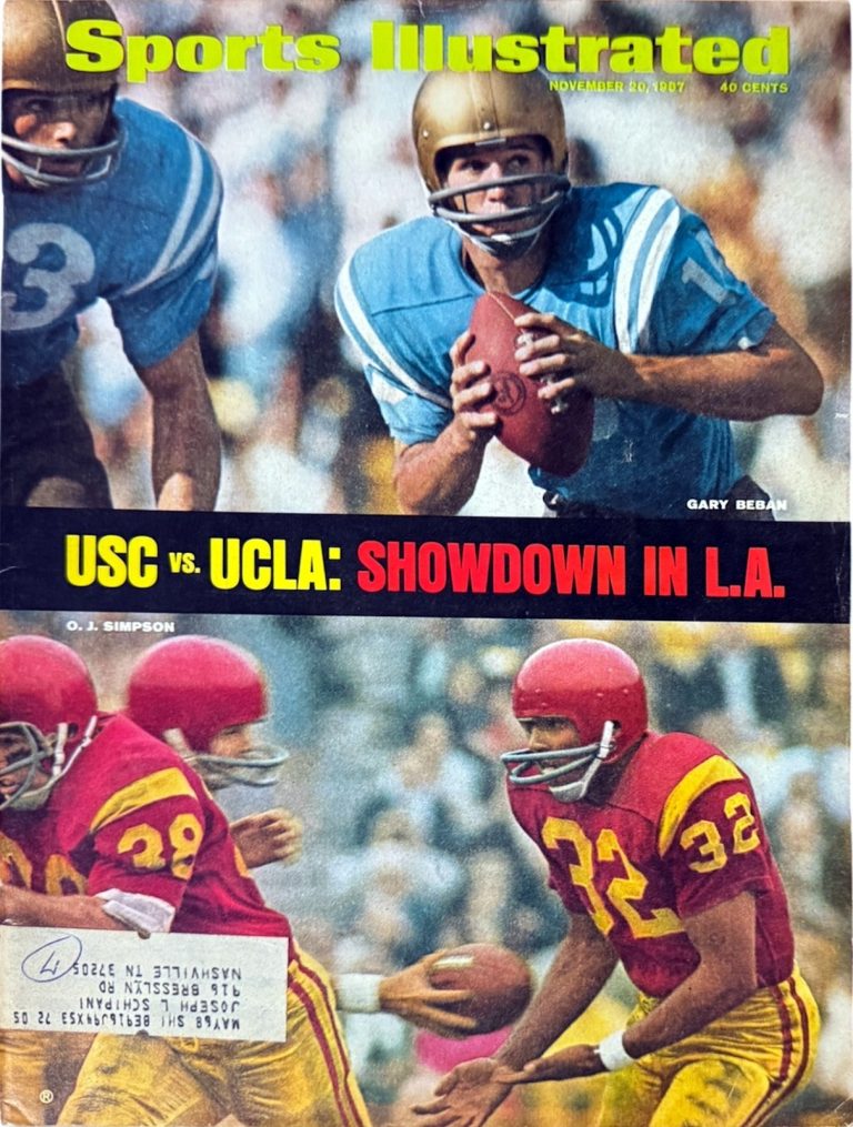 Sports Illustrated Full Magazine 11/20/1967- OJ Simpson/Gary Beban- Heisman