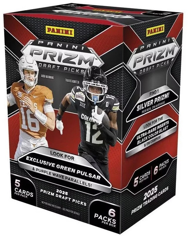 2025 Panini Prizm Draft Picks College Football Blaster Box- 6PK/5CPP/30CPB- New