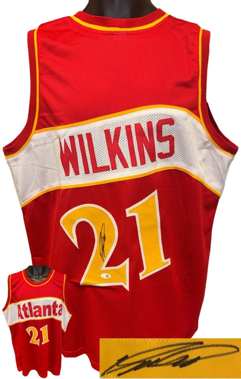 Dominique Wilkins signed Atlanta Red TB Custom Stitched Basketball Jersey- JSA